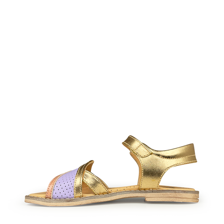 Gold and purple sandal