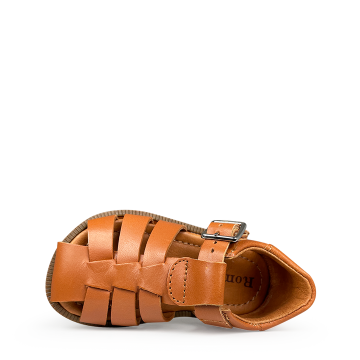 Smooth leather closed sandal