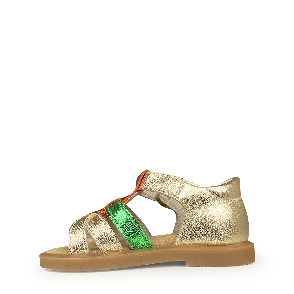 Sandaal goud / multicolor