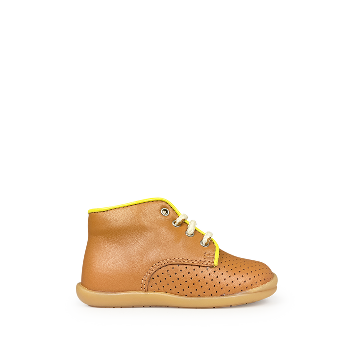 Lace-up shoe camel