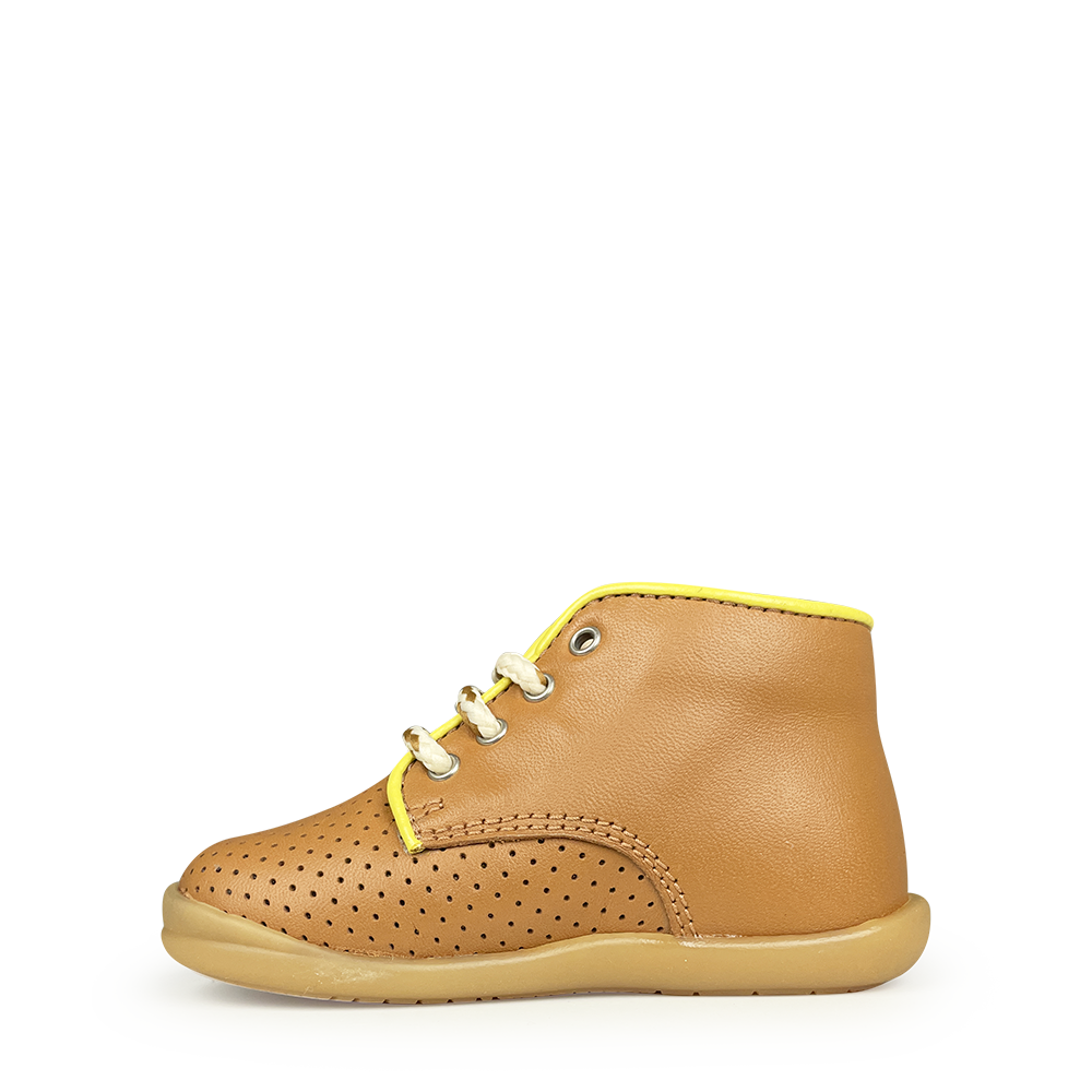 Lace-up shoe camel