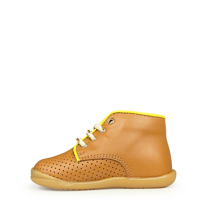 Lace-up shoe camel