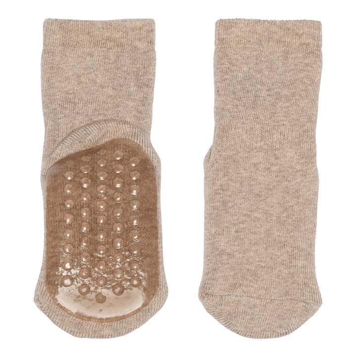 Anti-slip socks brown