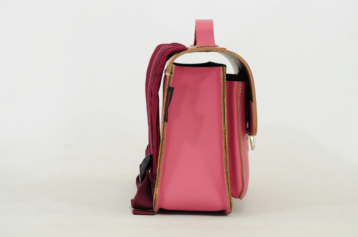 Leather toddler bag sheep in pink