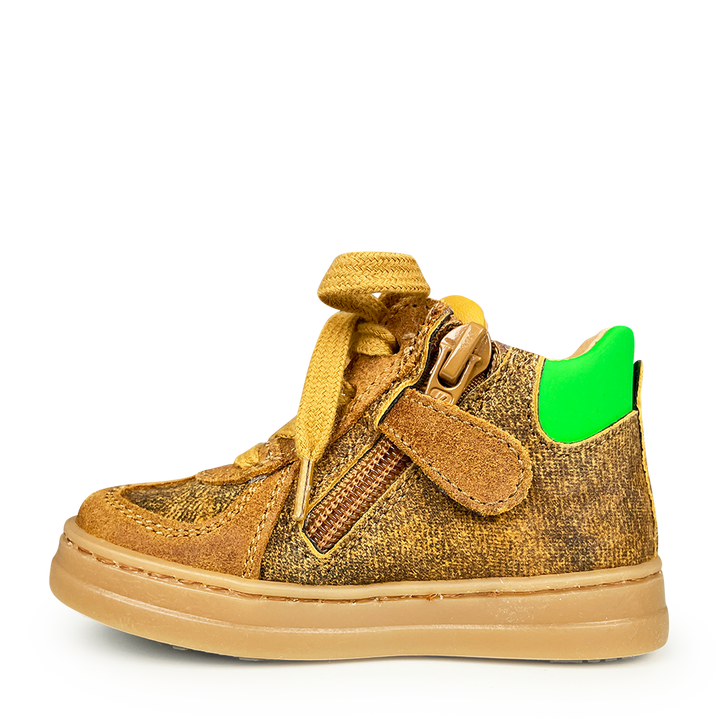 Sneaker brown with green