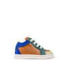 Sneaker bruin met blauw