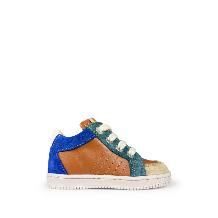 Sneaker bruin / blauw