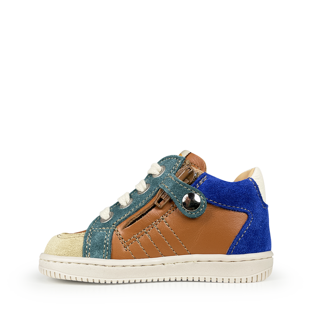 Sneaker bruin / blauw