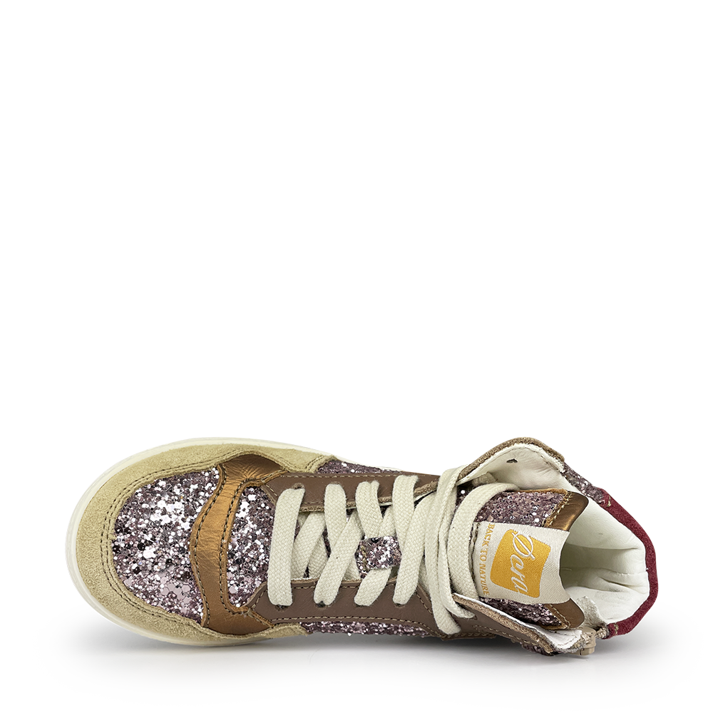 Sneaker bruin glitter