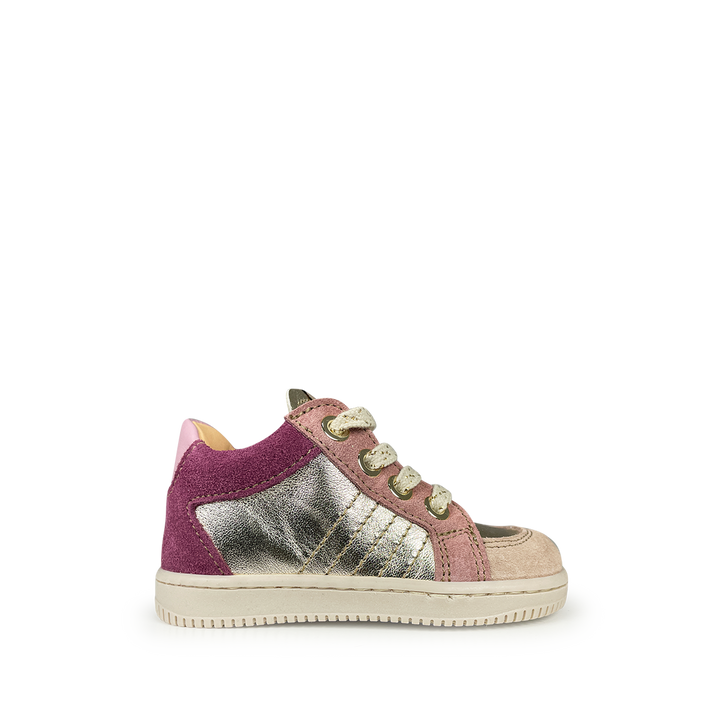 Sneaker zilver / roze