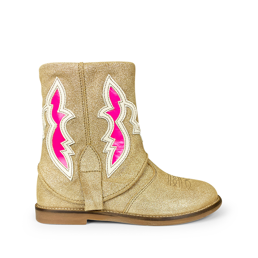 Boot gold/fuschia