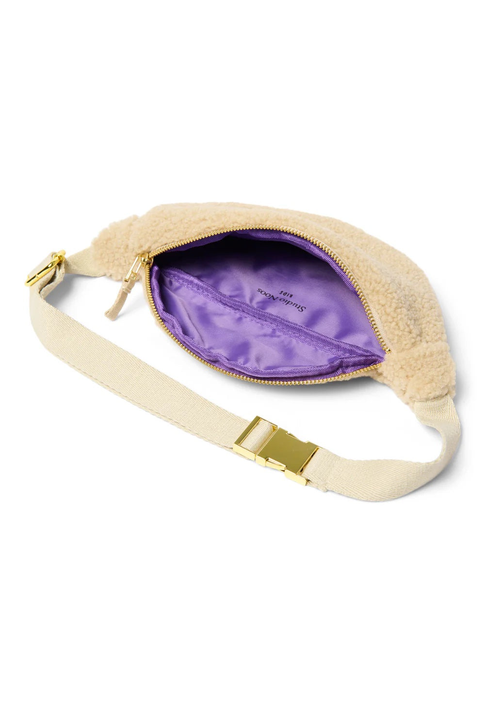 Ecru teddy mini fanny pack