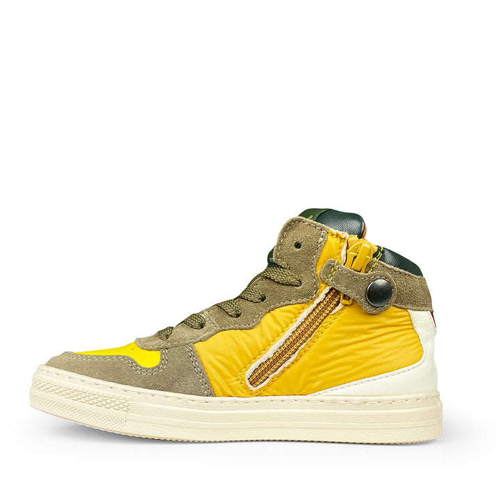 Ochre sneaker with khaki