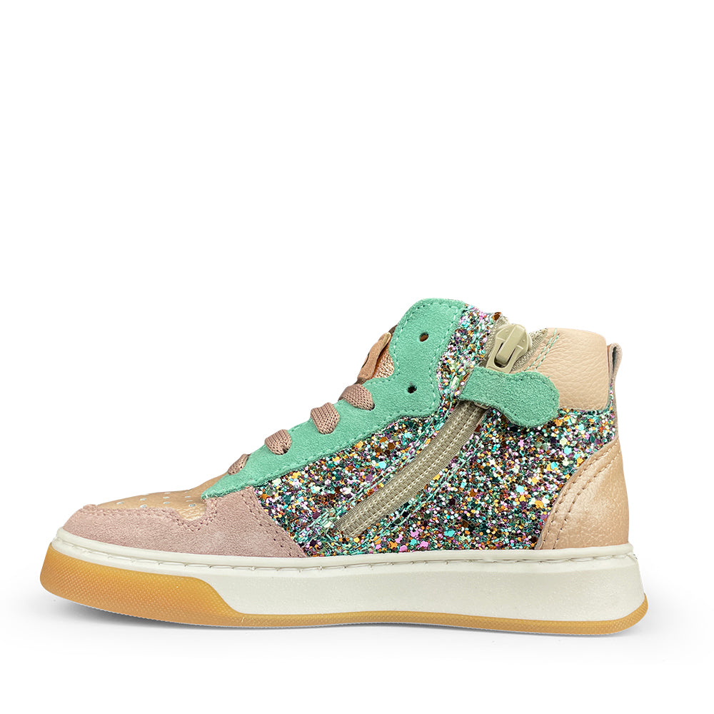 Roze sneaker met glitter