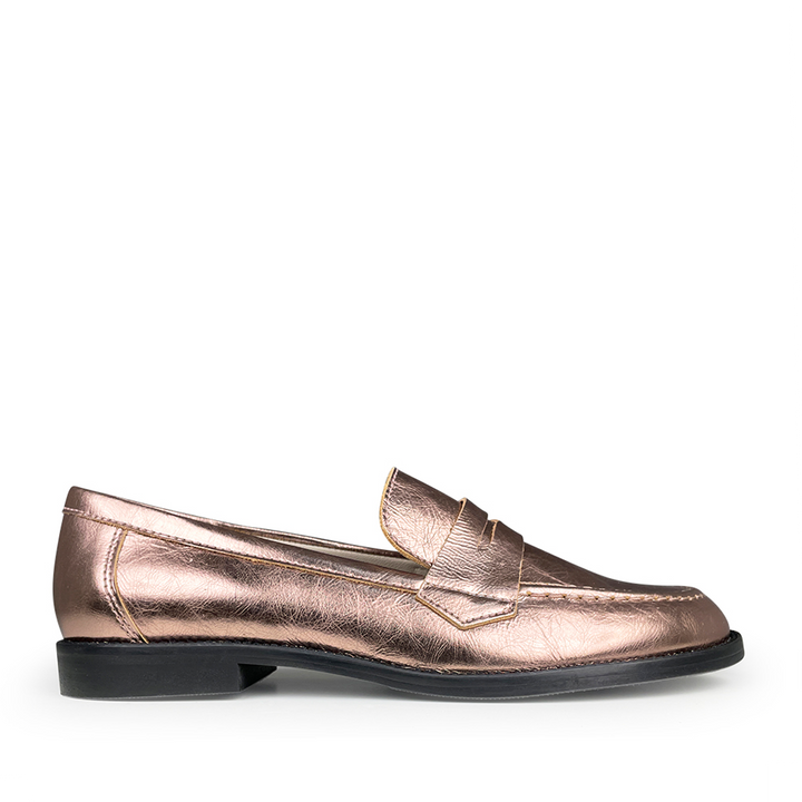 Loafer metallic roségoud