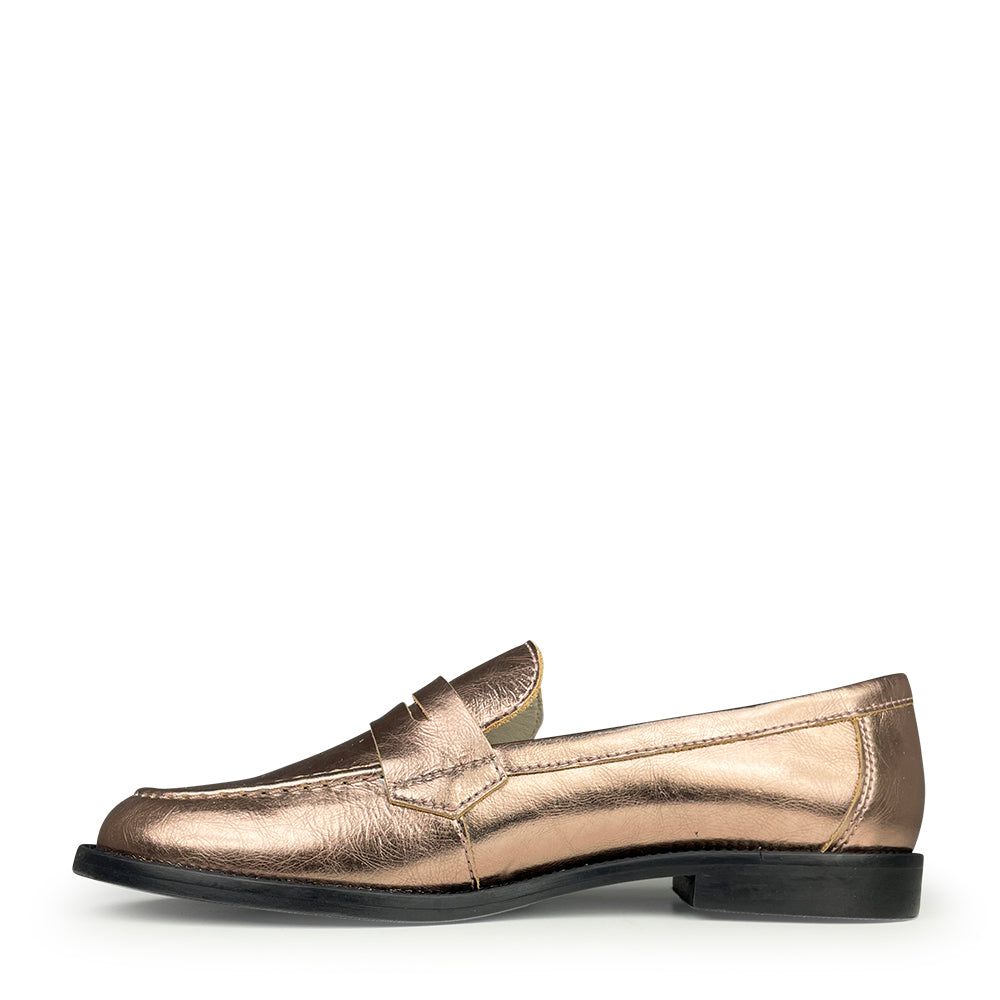 Loafer metallic roségoud