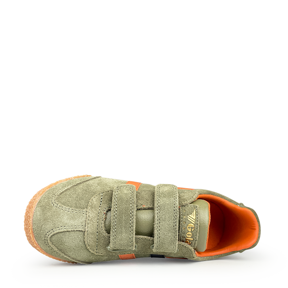 Harrier strap khaki sneaker met accenten