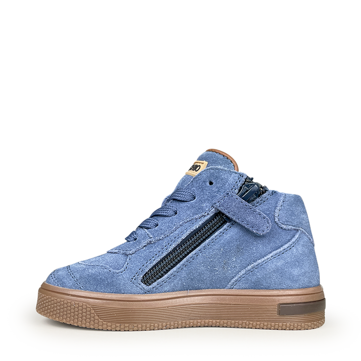 Blauwe halfhoge sneaker