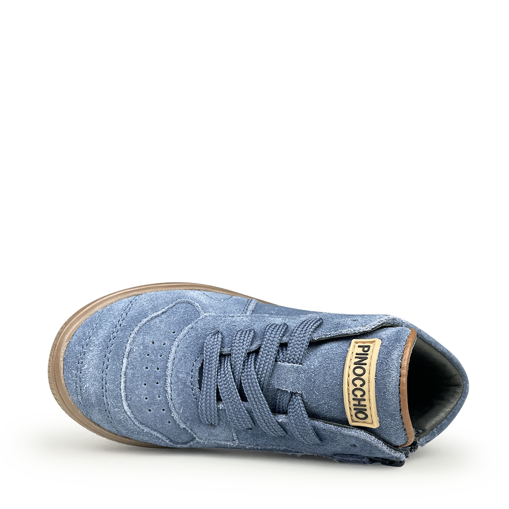 Blauwe halfhoge sneaker