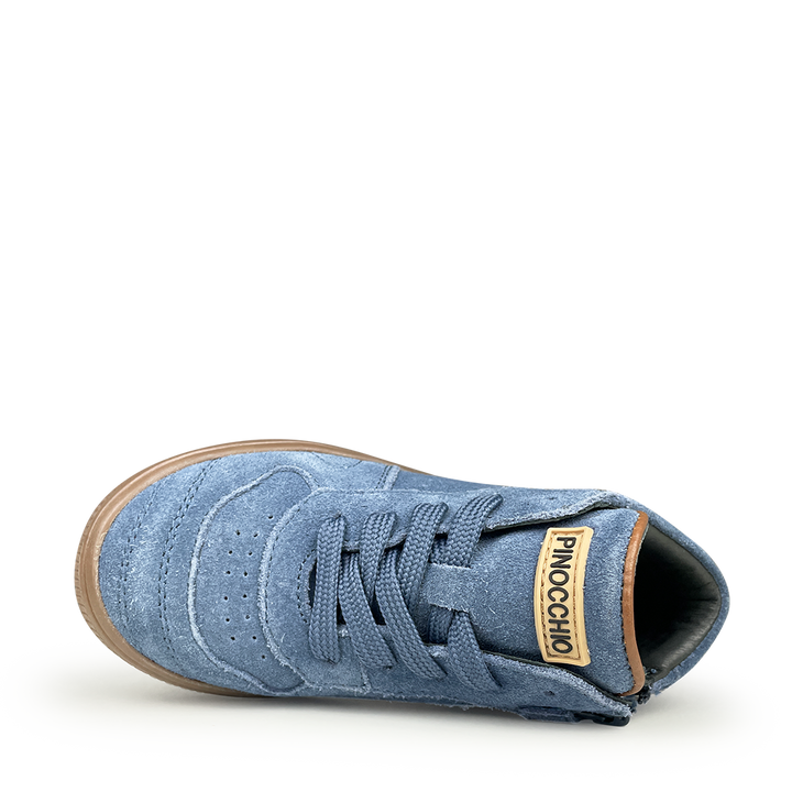 Blauwe halfhoge sneaker