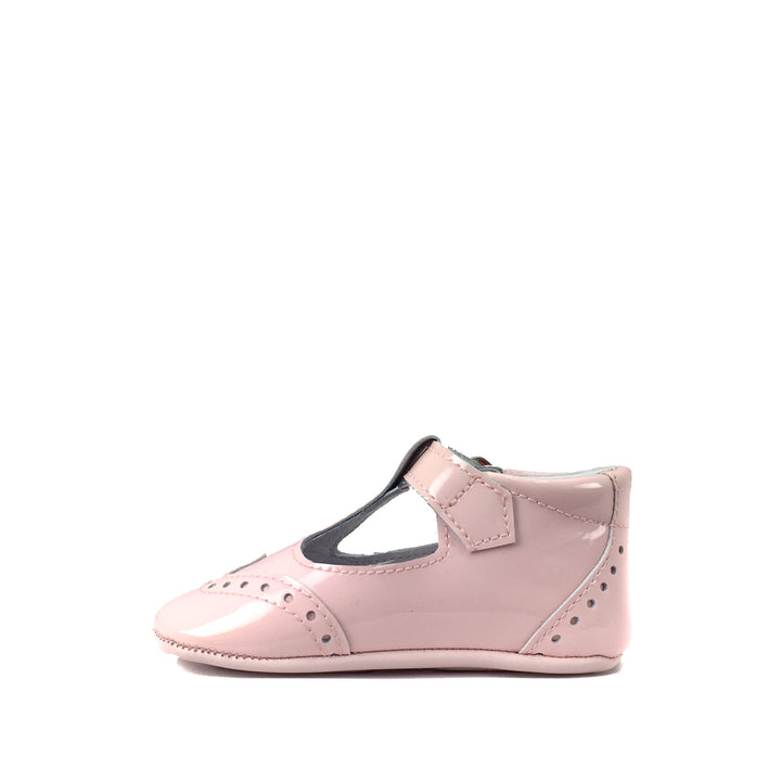 Soft pink ballerina pre-walking shoe