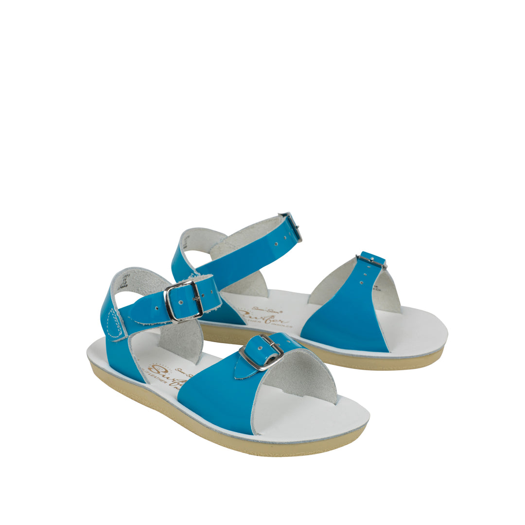 Surfer Premium sandaal in hoogglans turquoise