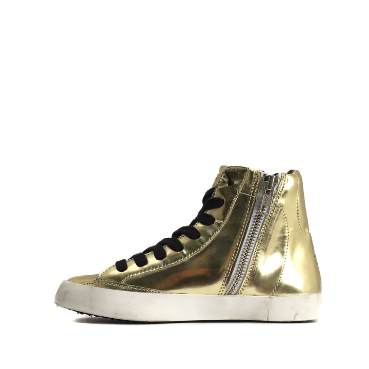 High golden sneaker