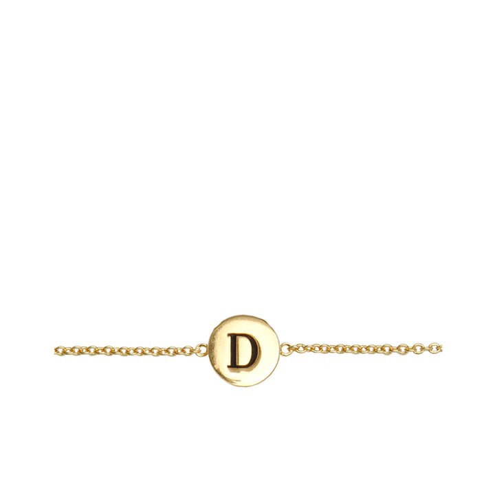 Bracelet letter "D" gold