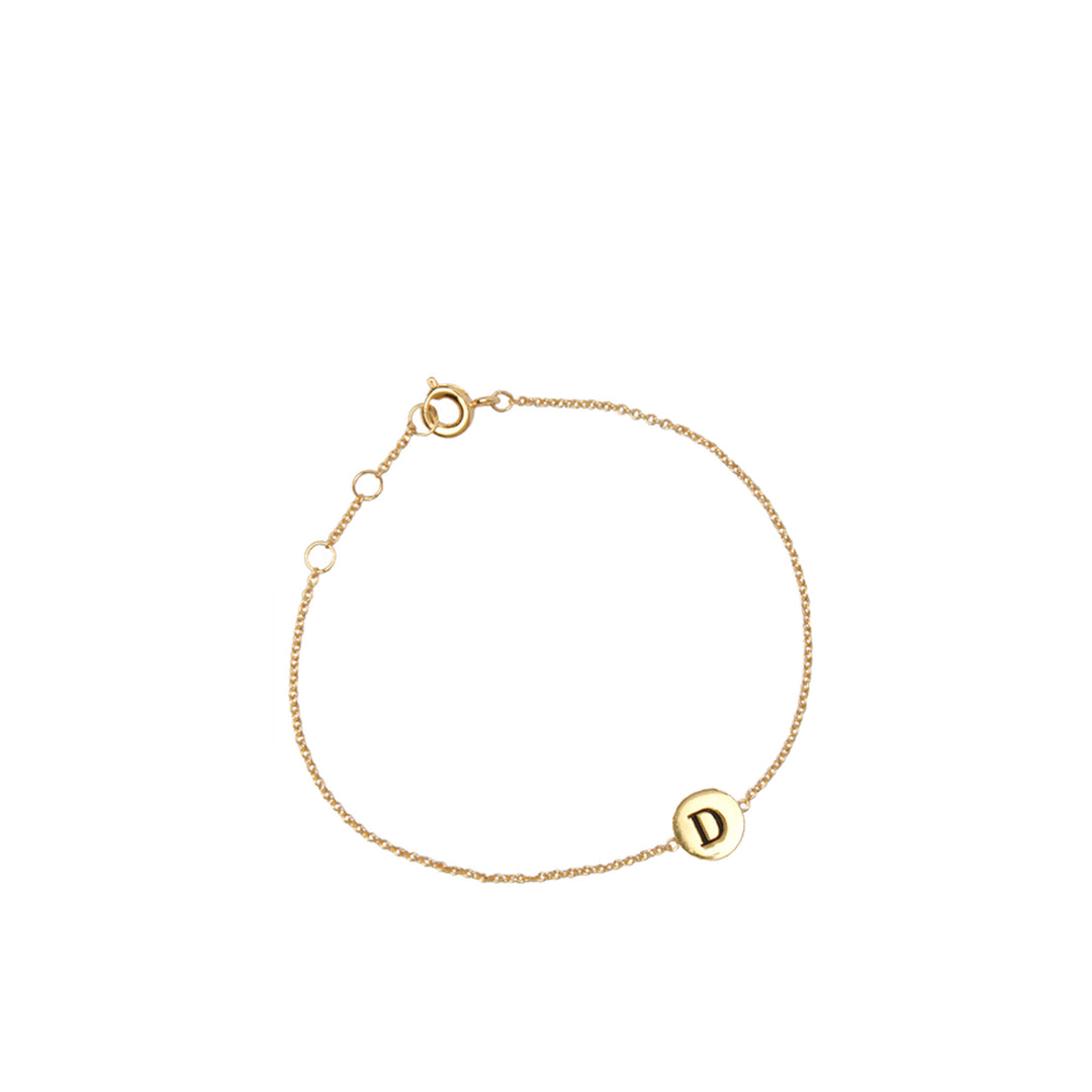 Armband letter "D" goud