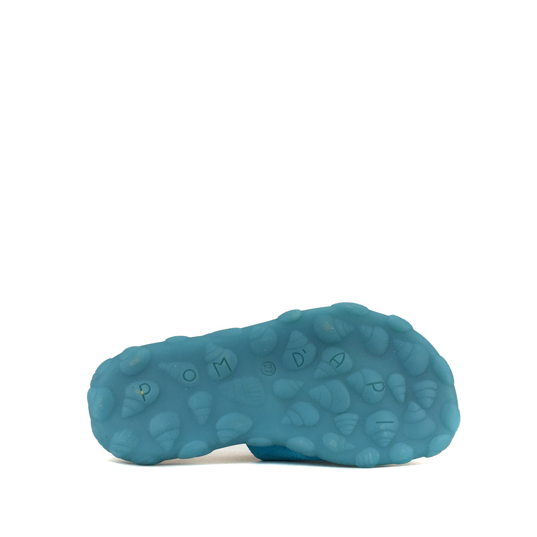 Slipper in fluorescent blue