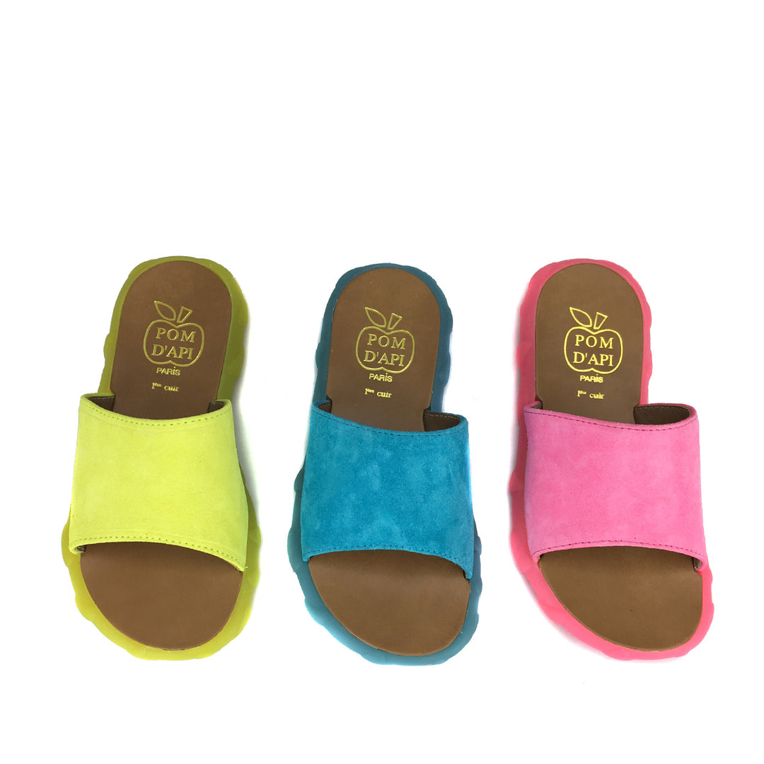 Slipper in fluo blauw