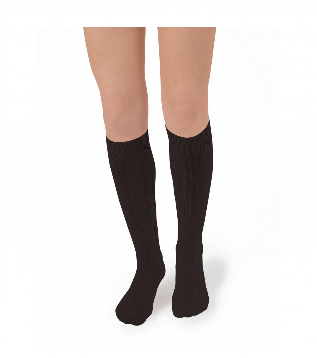 Knee socks dark brown - Grain de Café