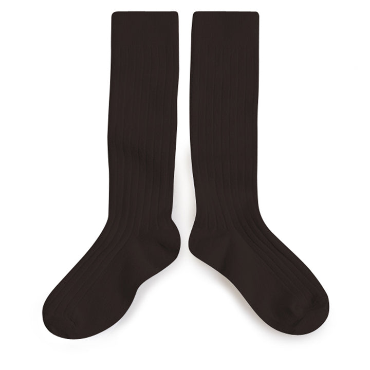 Knee socks dark brown - Grain de Café