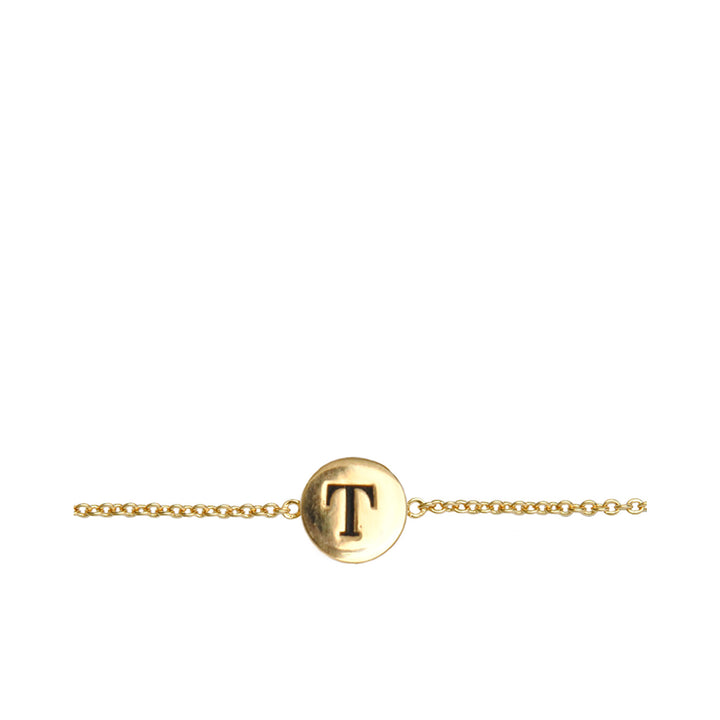 Bracelet letter "T" gold