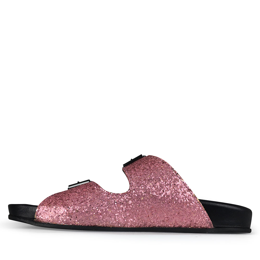 Slipper roze glitter