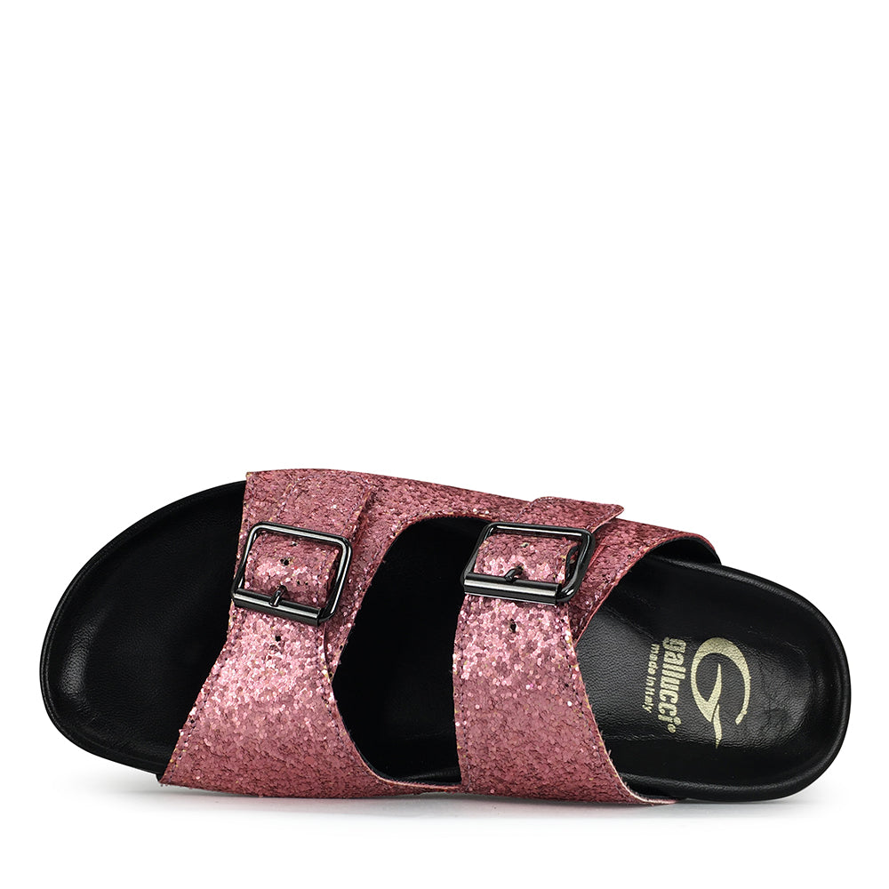 Slipper roze glitter