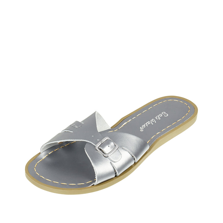 Slides in pewter silver