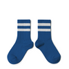 Blue socks with stripes