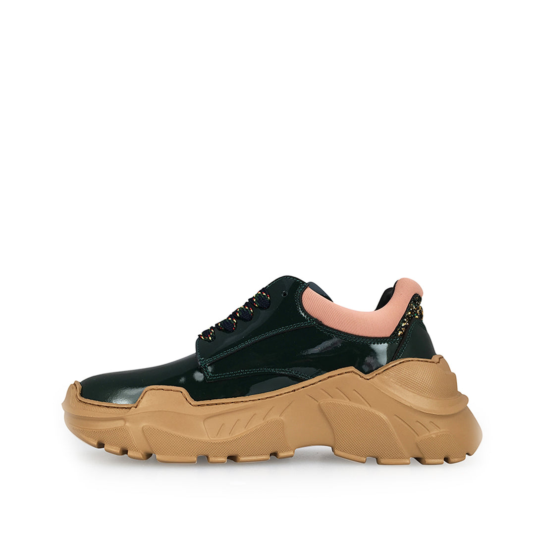 Lakgroene chunky sneaker