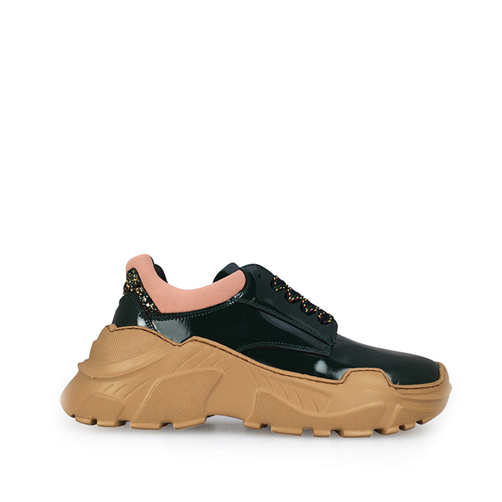 Lakgroene chunky sneaker