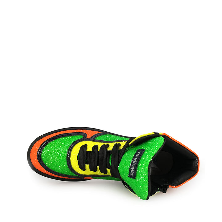 High fluo glitter sneaker