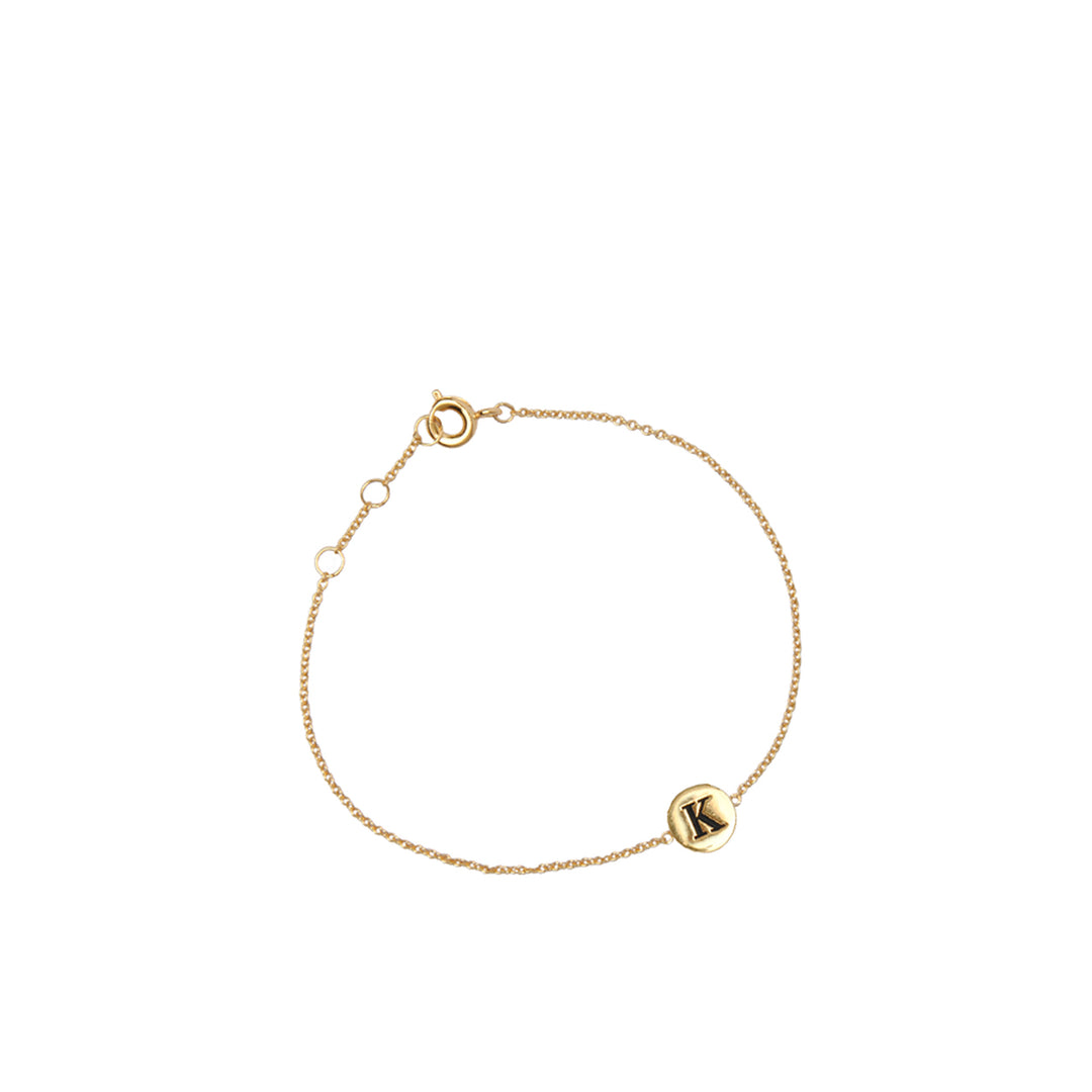 Armband letter "K" goud