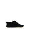 Leather velcro slipper black suede