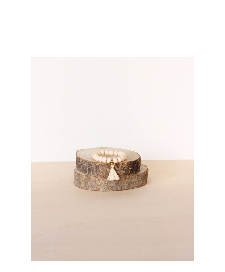 Houten armband Milk