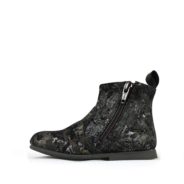 Black floral boot