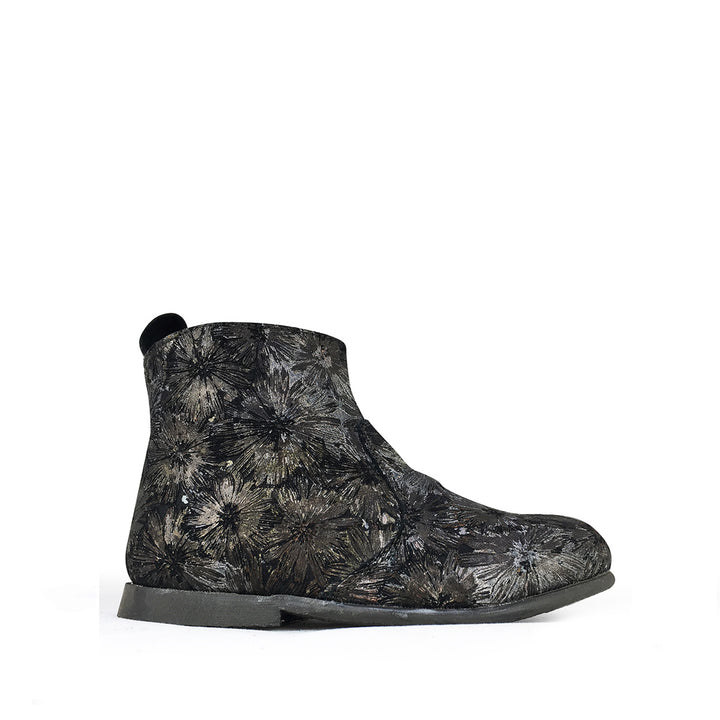 Black floral boot