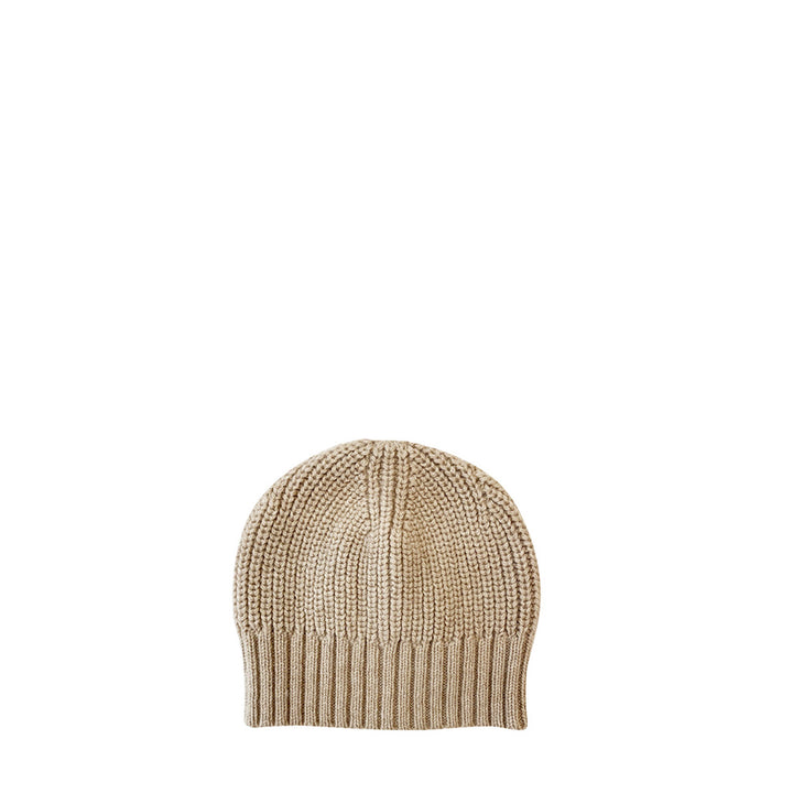 Beige knitted hat