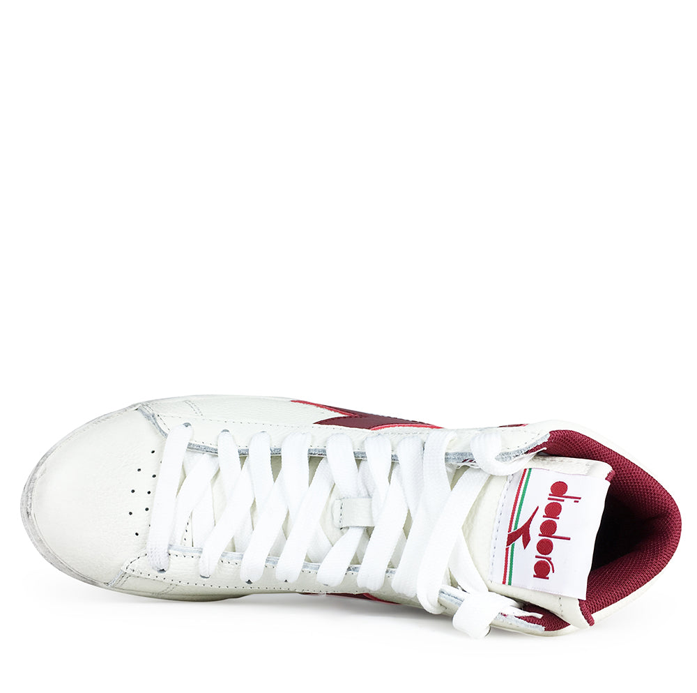 Sneaker white / burgundy