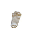 Shiny beige ankle socks with silver speckles