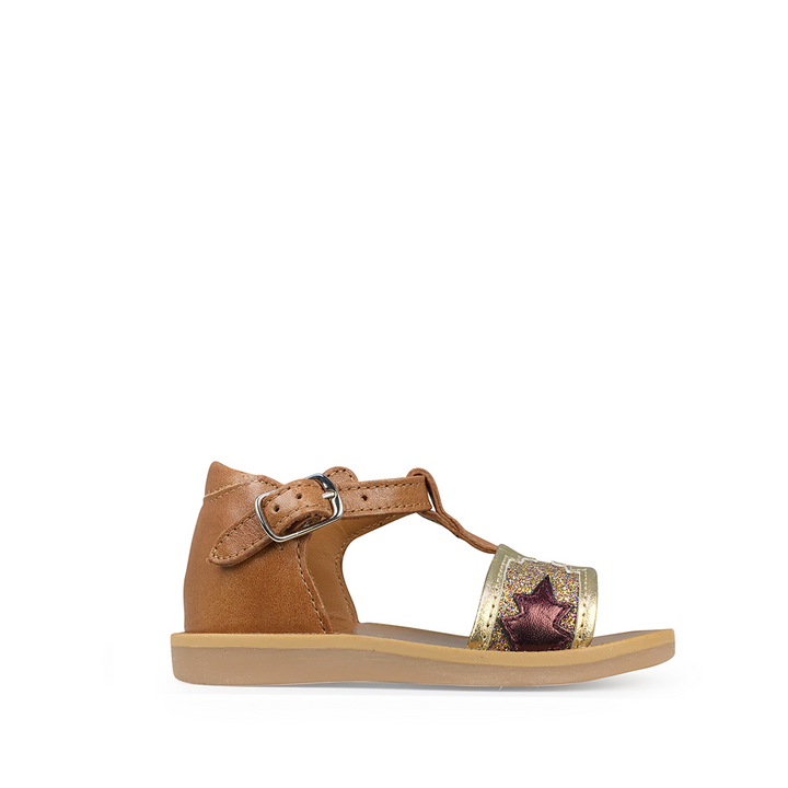 Camel colored t-model sandal